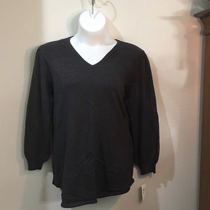 Black Knit Scoop Neck Tunic